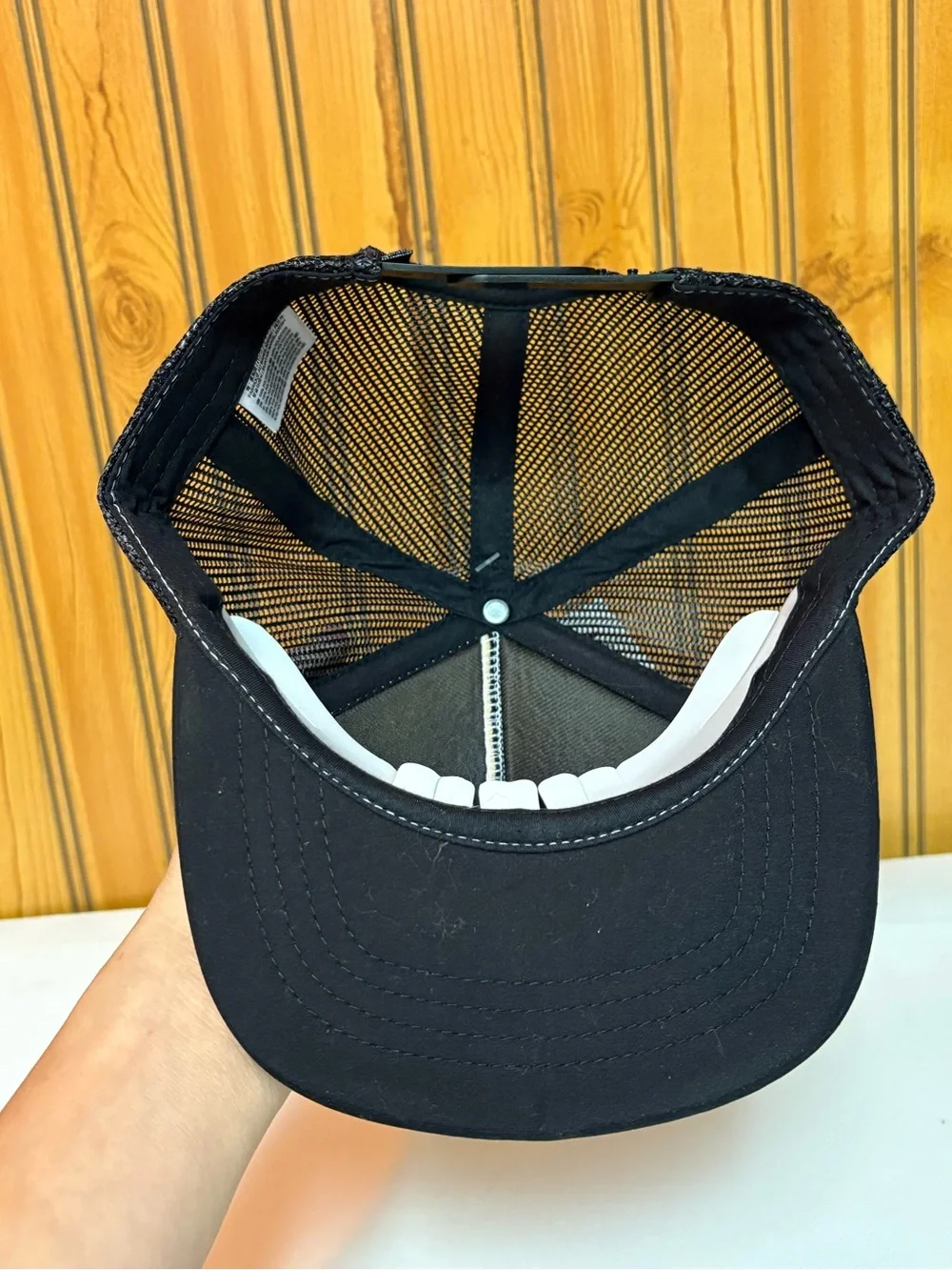 Vans Black and White Trucker Hat with Surf Graphic
